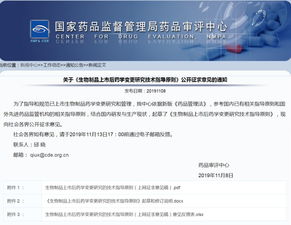重磅 生物制品變更指導原則 征求意見稿 發布